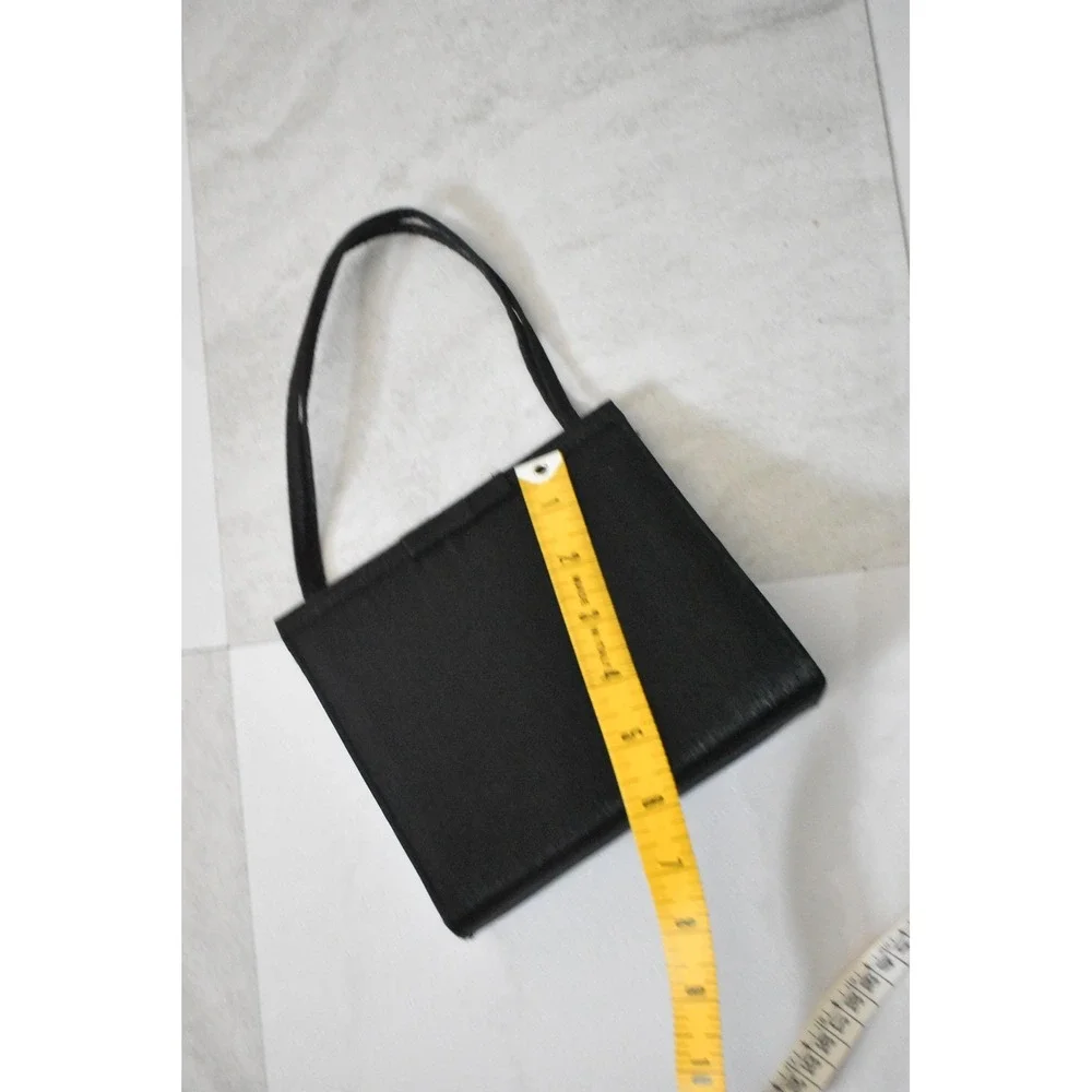 Handbag Women Small Black Y2K Shimmer Glitter Bow Evening Bag Square
